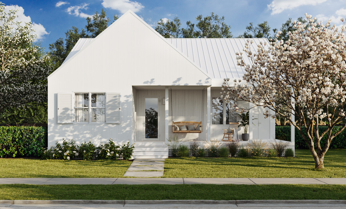 Exterior rendering of Birmingham home model.